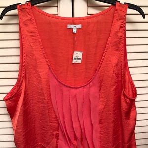 GAP Round Neck Dressy Tank Top with Ruffles X Large NWT